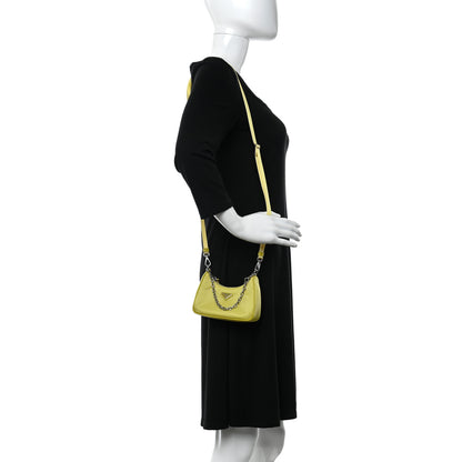Prada Tessuto Nylon Saffiano Mini Re-Edition 2000 Shoulder Bag Ananas 2 of 13