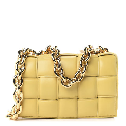 Bottega Veneta Lambskin Maxi Intreccio Padded Chain Cassette Crossbody Bag Corn 1 of 11
