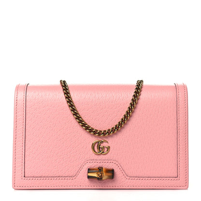 Gucci Textured Dollar Calfskin Mini Diana Chain Bag Wild Rose 1 of 11