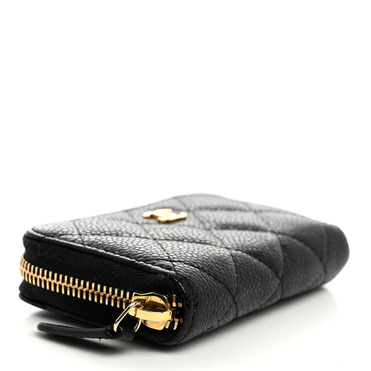 Chanel Caviar Quilted Zip Coin Purse Black 4 of 7