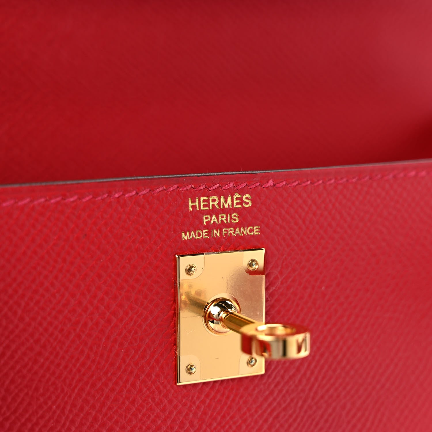 Hermes Epsom Kelly Sellier 25 Rouge Casaque 6 of 9