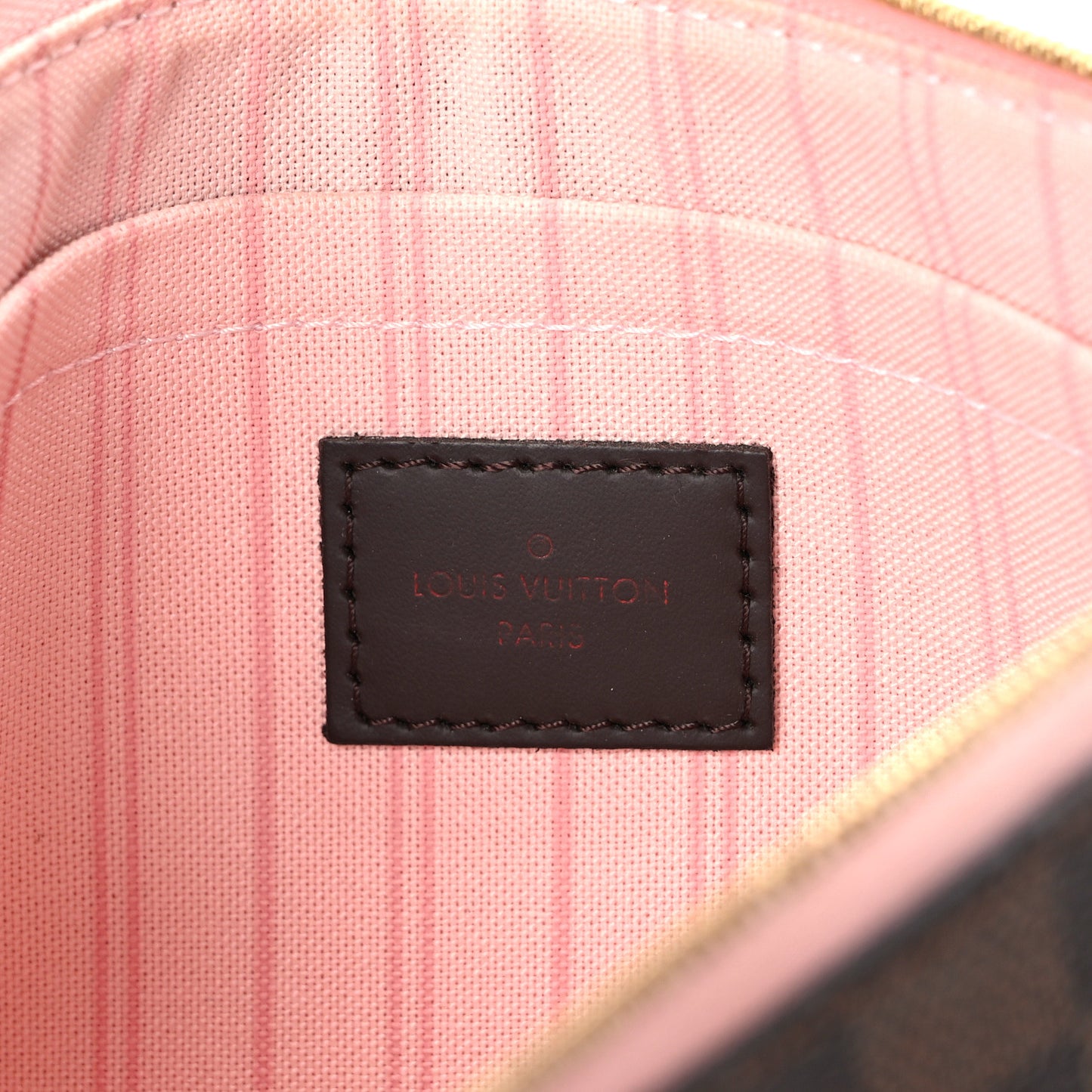 Damier Ebene Neverfull MM GM Pochette Rose Ballerine