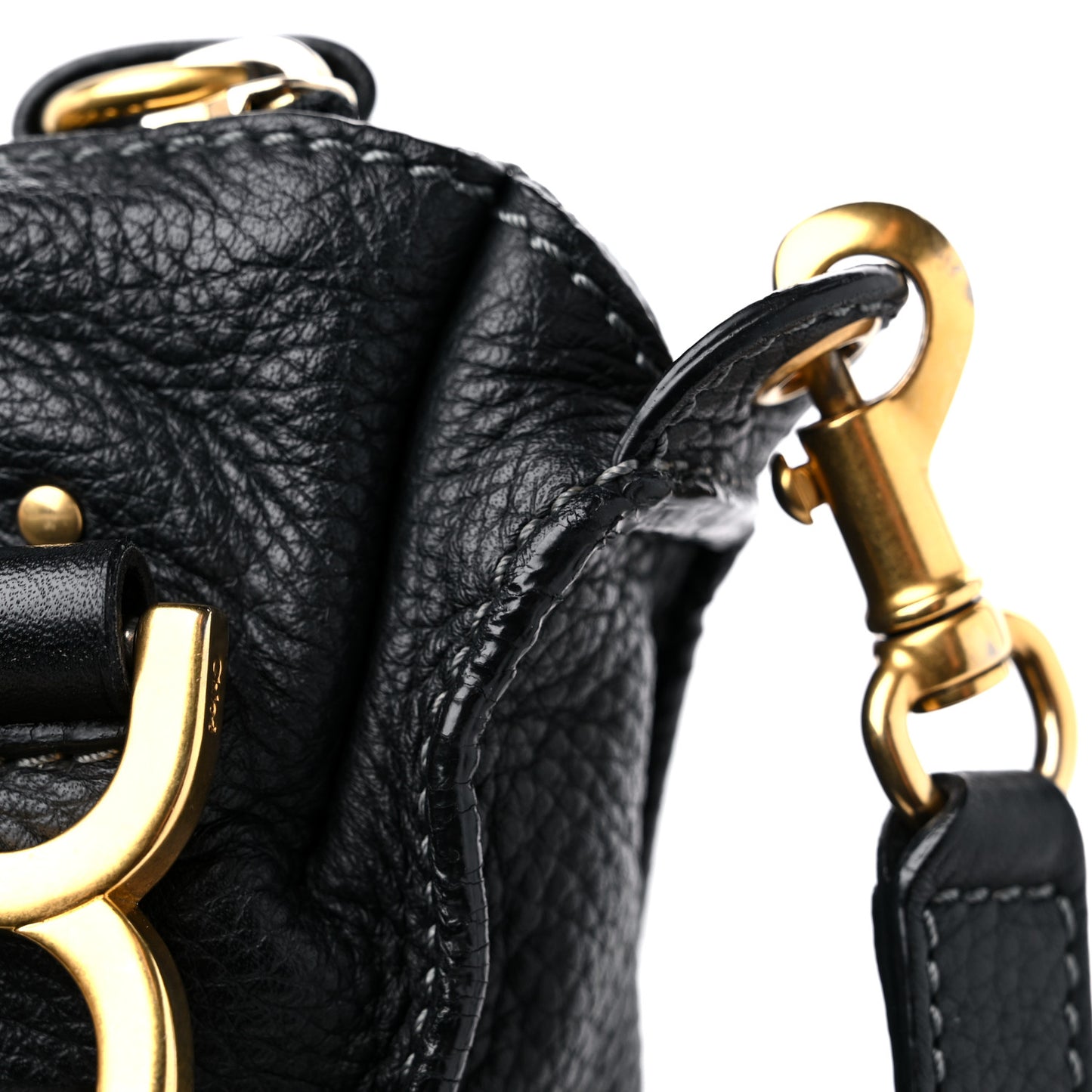 Calfskin Medium Marcie Satchel Black