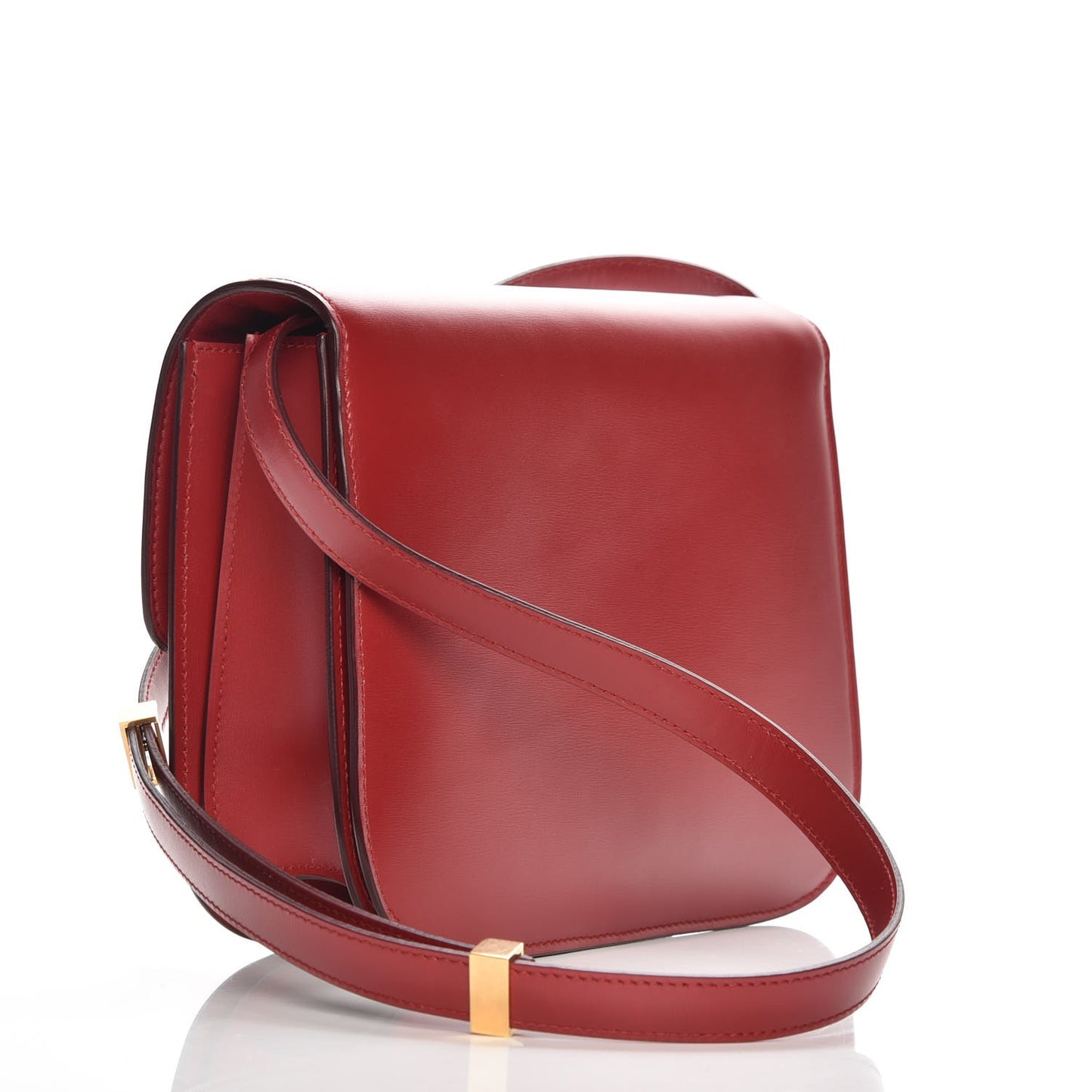 Box Calfskin Medium Classic Box Flap Bag Red