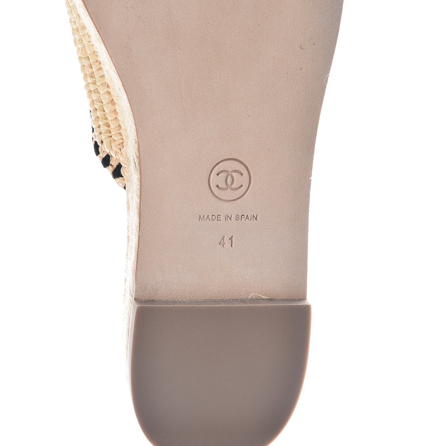 Suede Grosgrain CC Espadrilles 41 Black