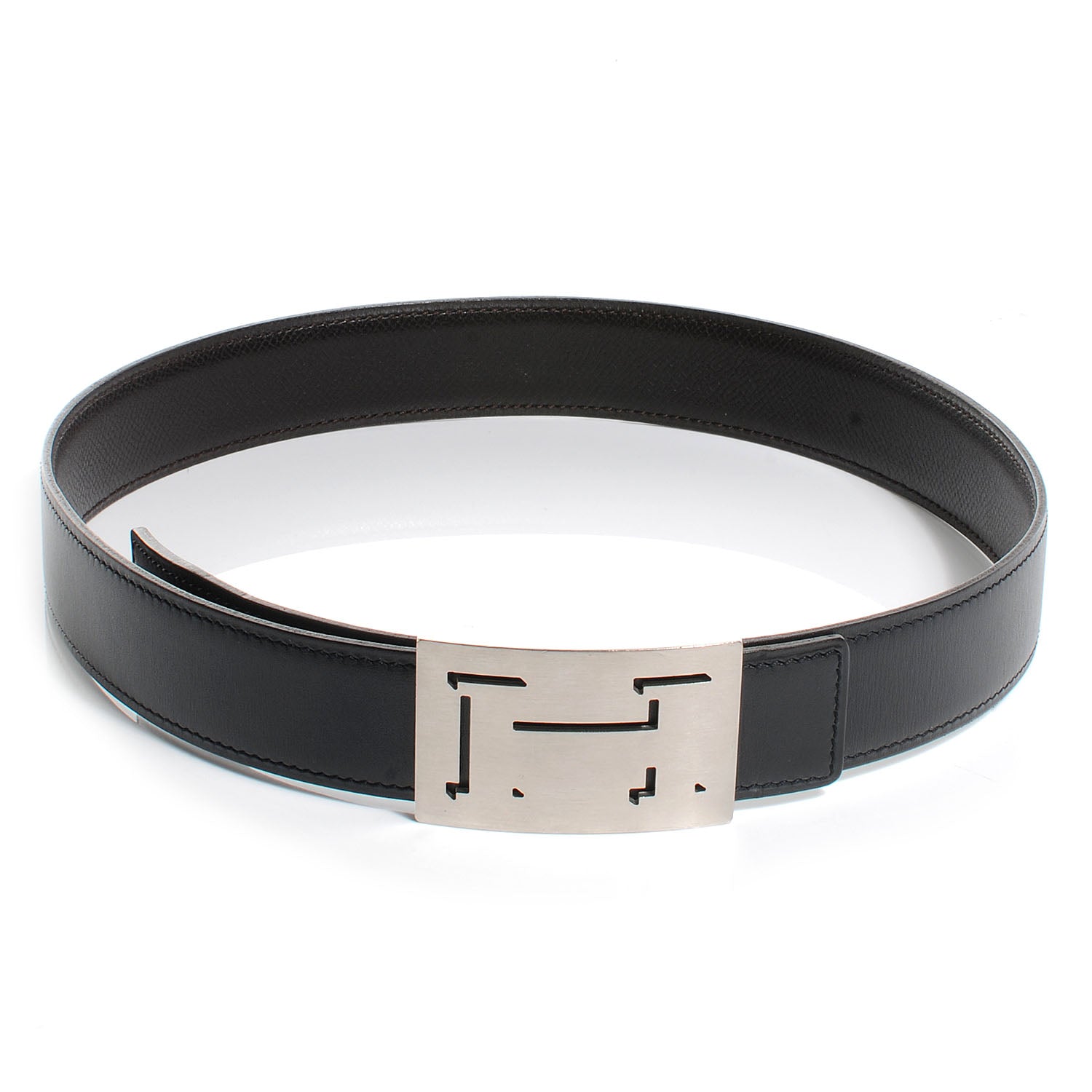 Hermes Box Togo Reversible Lucky 32mm H Belt Noir 70 1 of 6