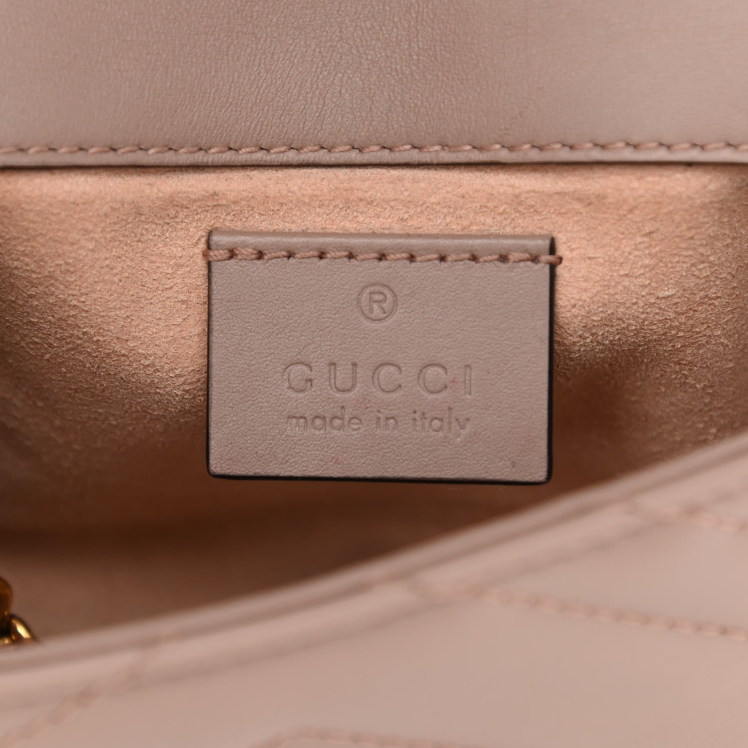 Gucci Calfskin Matelasse Super Mini GG Marmont Shoulder Bag Porcelain Rose 6 of 10