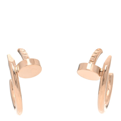 Cartier 18K Pink Gold Juste Un Clou Hoop Earrings 1 of 5