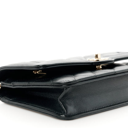 Chanel Lambskin Quilted CC Wallet On Chain WOC Black 11 of 13