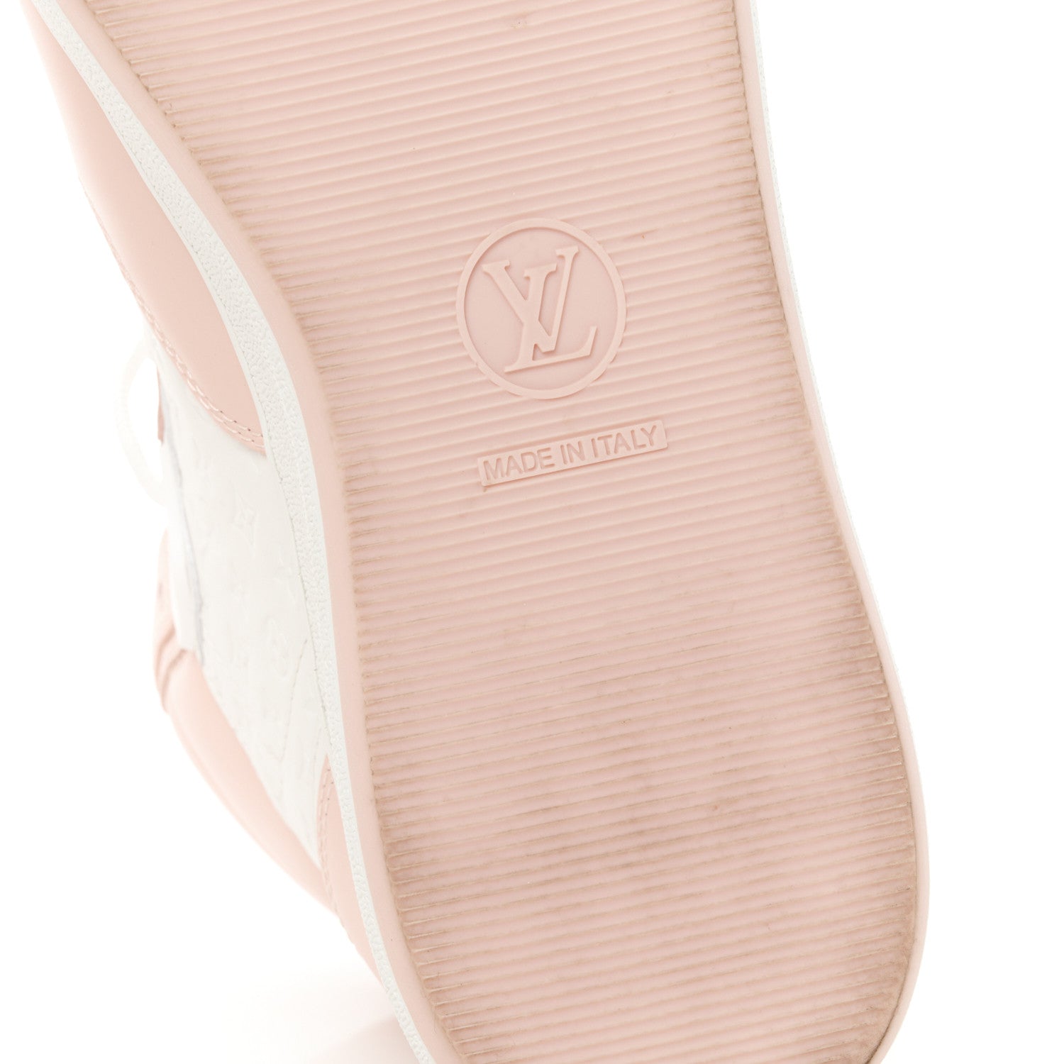 Louis Vuitton Calfskin Monogram Womens LV Stadium Mid Top Sneaker 42 Rose Clair Pink 7 of 11