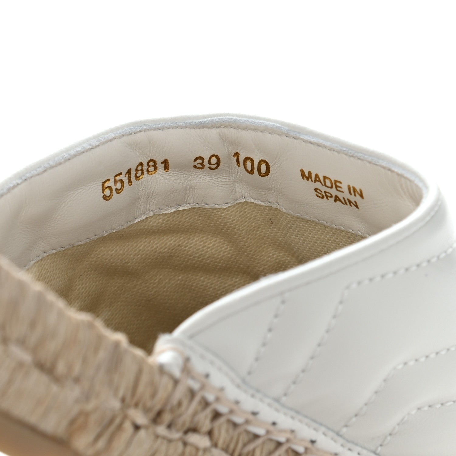 Gucci Nappa Matelasse GG Marmont Espadrille Slippers 39 Great White 7 of 7