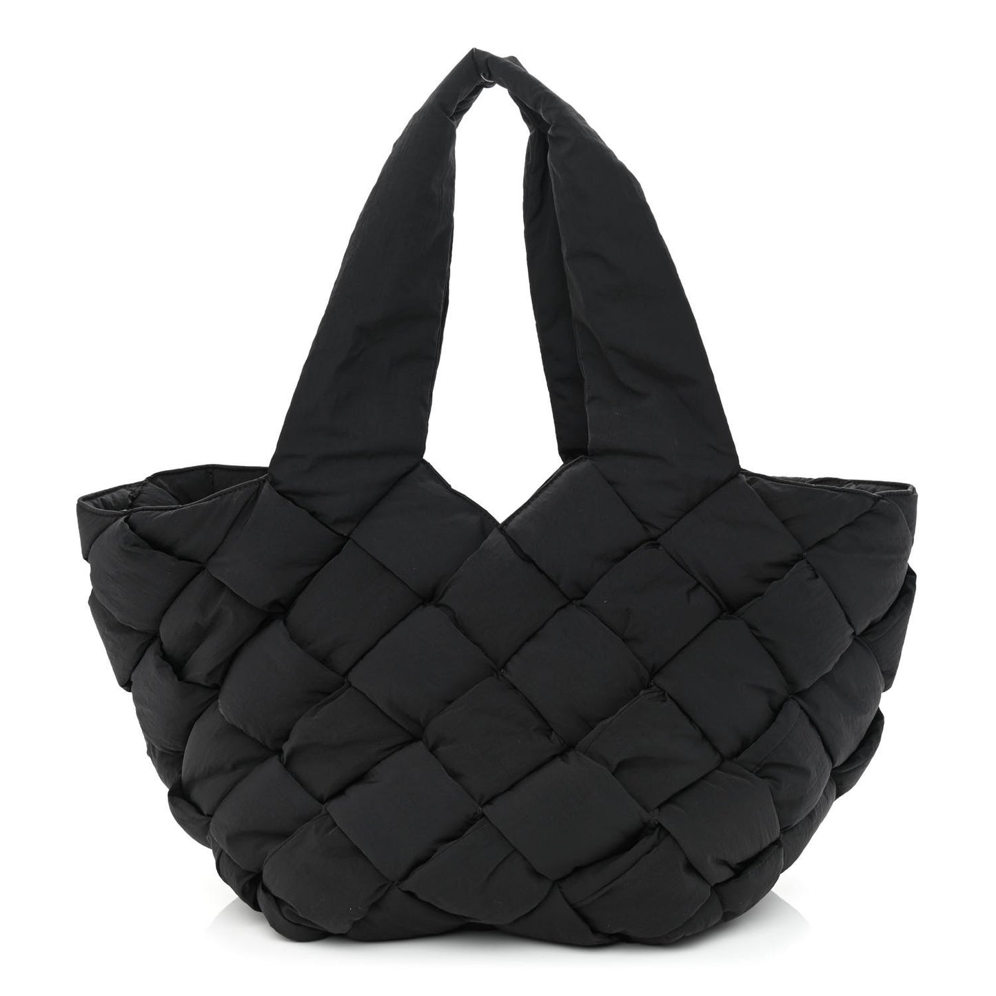 Nylon Intrecciato Padded Cassette Tote Thunder