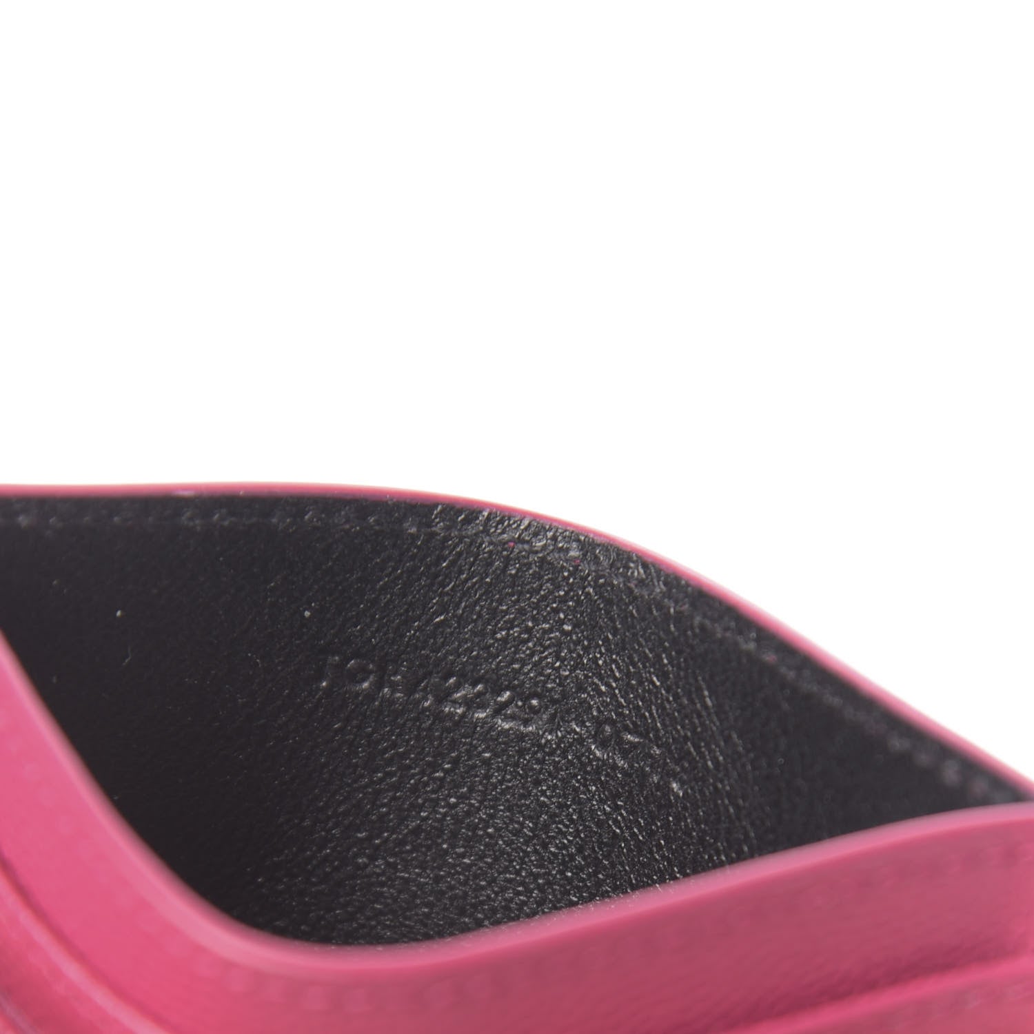 Saint Laurent Grain De Poudre Matelasse Chevron Monogram Credit Card Case Rose Clair 7 of 7