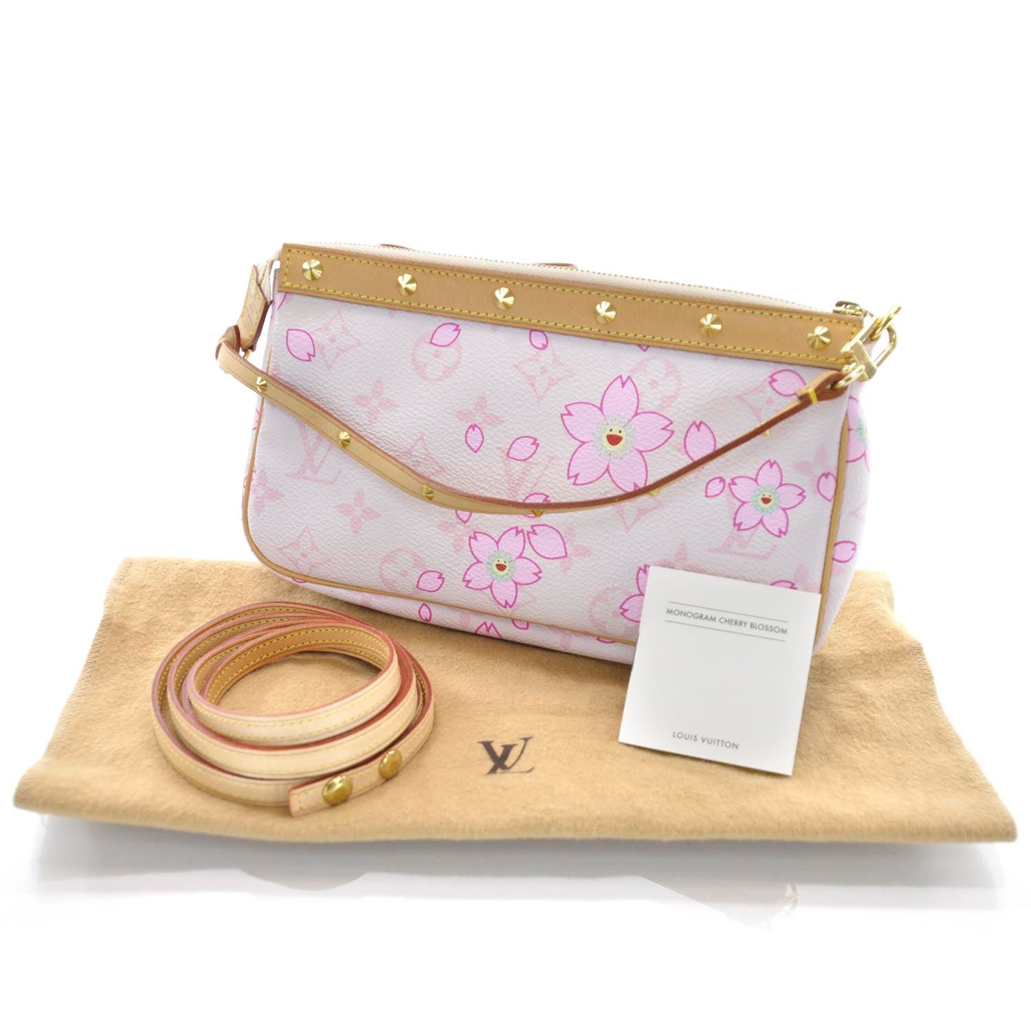 Louis Vuitton Monogram Cherry Blossom Pochette Accessories Pink 3 of 8