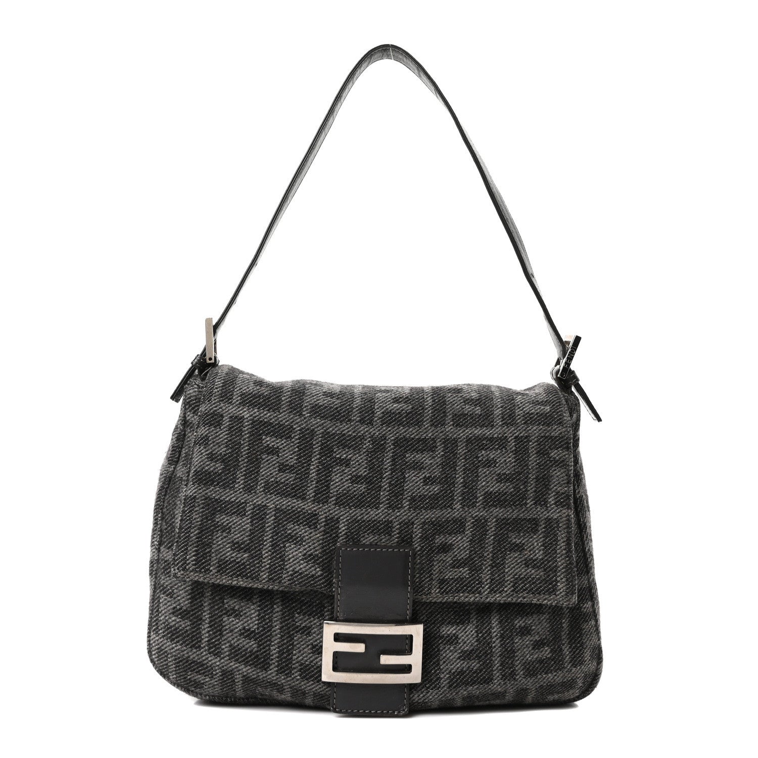 Fendi Wool Zucca Mama Baguette Grey 1 of 17