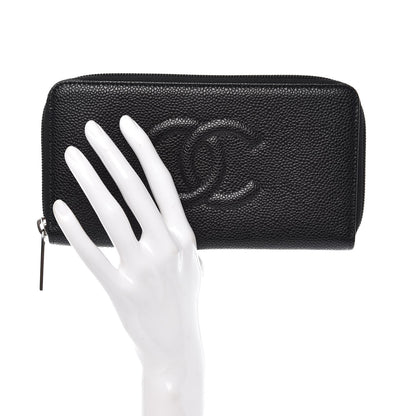 Chanel Caviar Large Timeless CC Zip Around Wallet Black 2 of 8