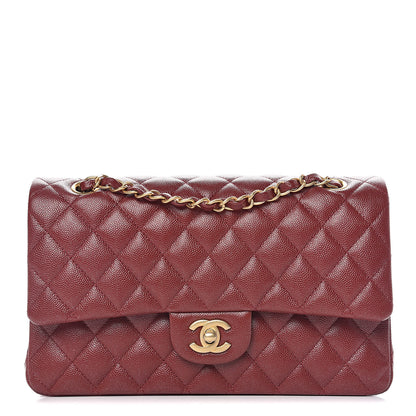 Chanel Iridescent Caviar Quilted Medium Double Flap Burgundy 1 of 9