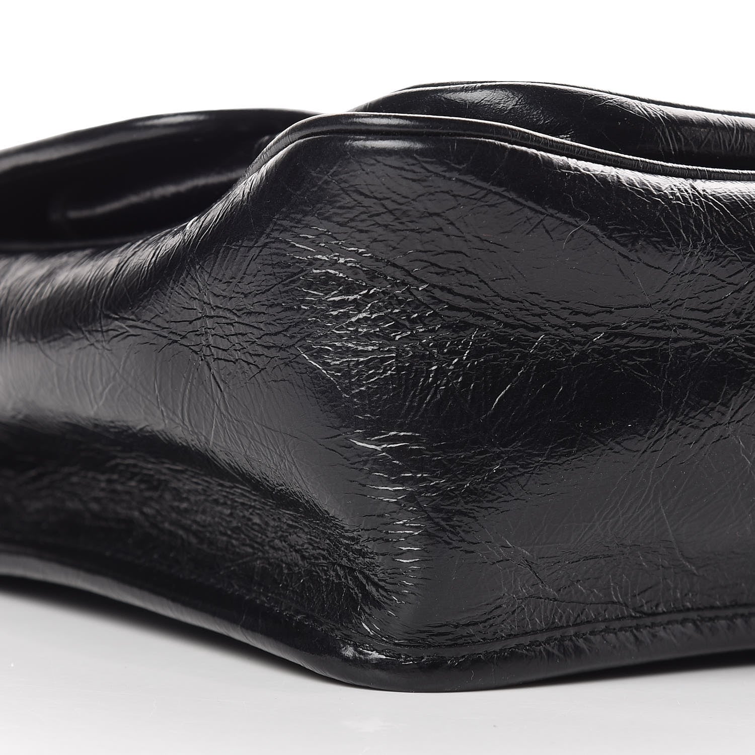 Saint Laurent Crinkled Calfskin Matelasse Monogram Medium Niki Chain Satchel Black 10 of 11