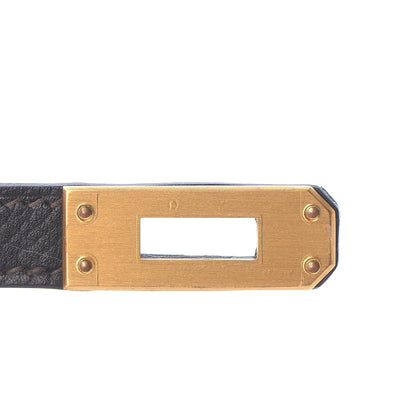 Hermes Epsom Bi Color Horseshoe Kelly Sellier 25 Etain Black 31 of 40