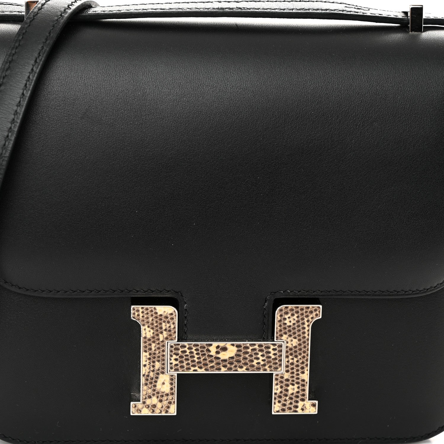 Hermes Veau Monsieur Lizard Constance 18 Black Ombre 8 of 10