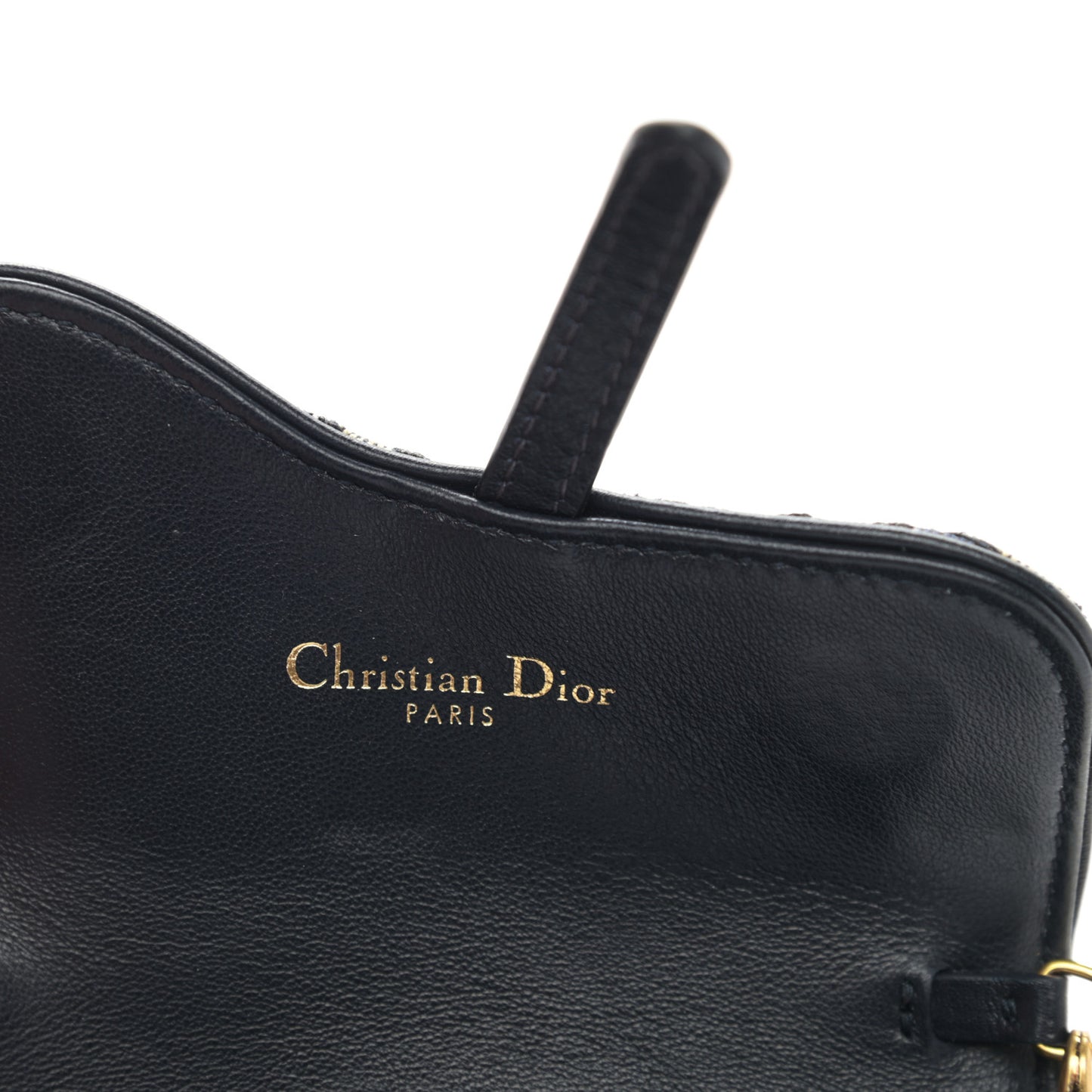 Oblique Nano Saddle Chain Pouch Blue