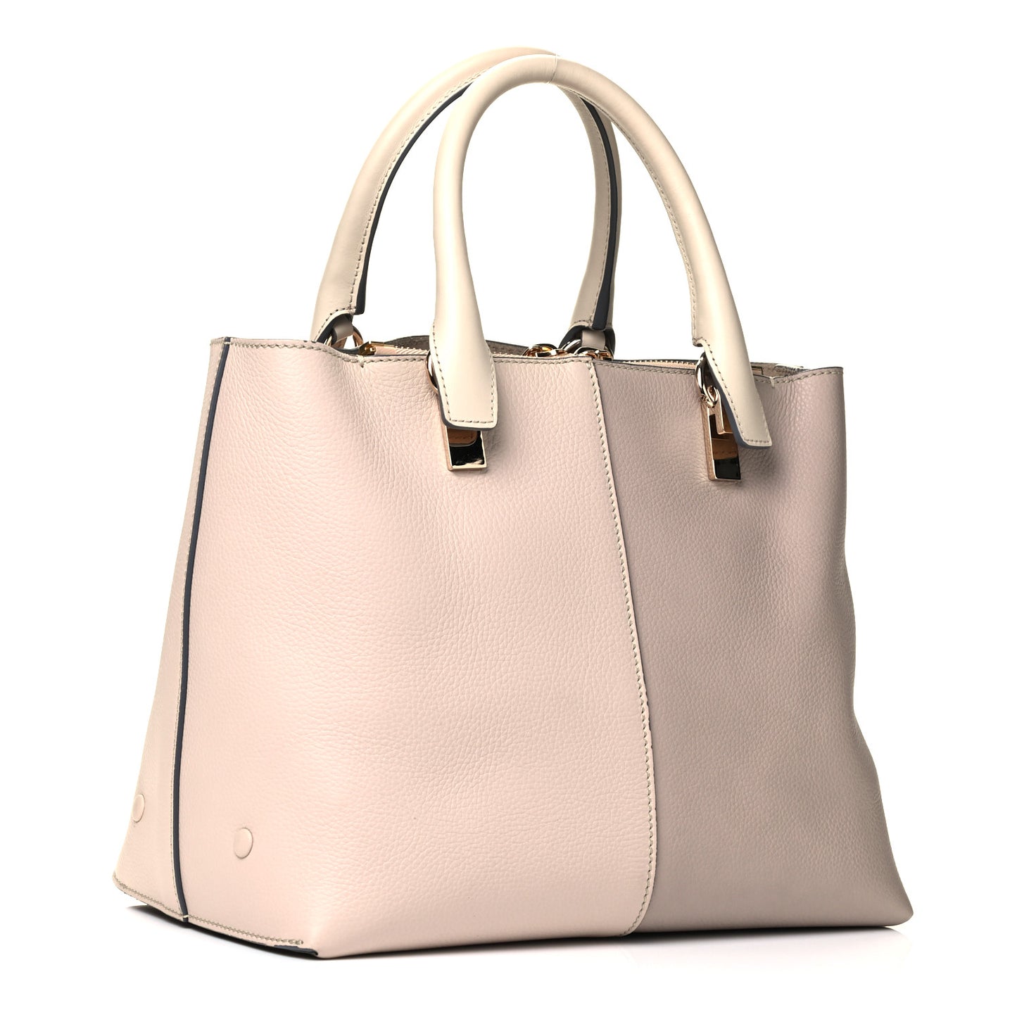 Grained Calfskin Medium Two Tone Baylee Open Tote