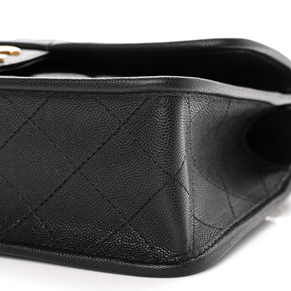 Chanel Caviar Quilted School Memory Small Top Handle Flap Black 10 of 11