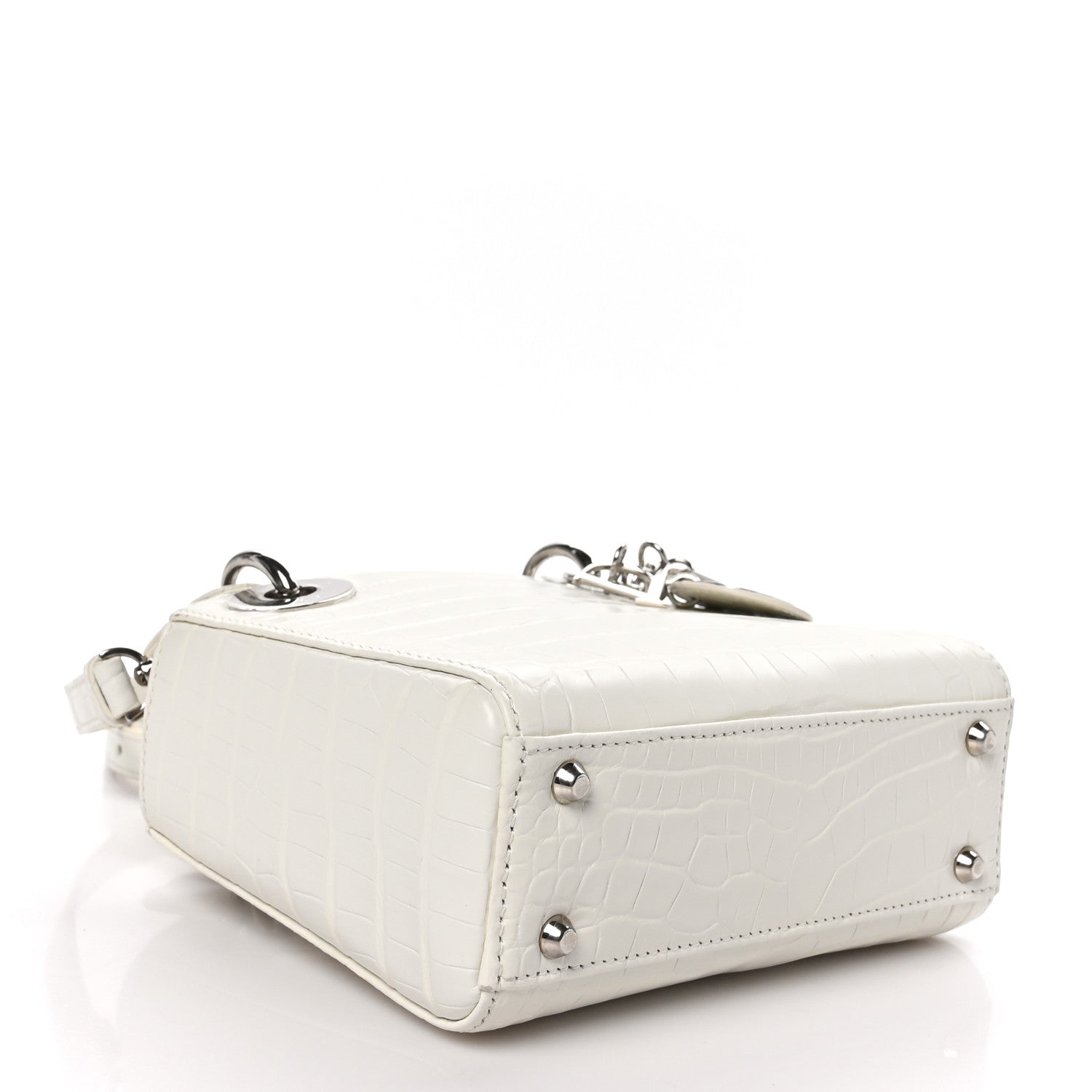 Christian Dior Alligator Mini Lady Dior White 4 of 10