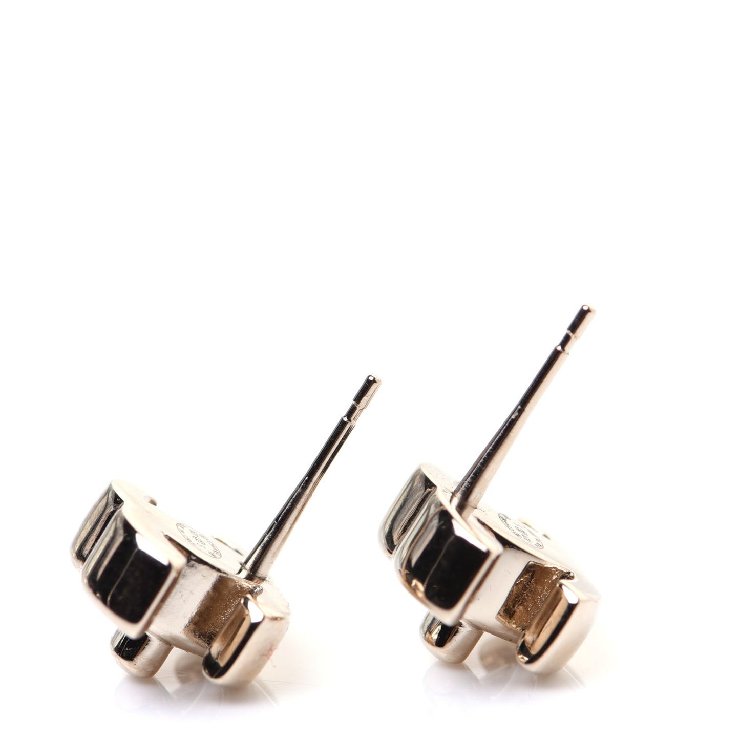 Metal CC Turnlock Earrings Gold