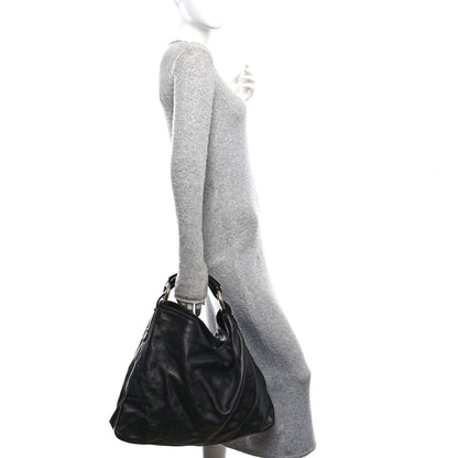 Gucci Calfskin Large Horsebit Chain Hobo Black 2 of 10