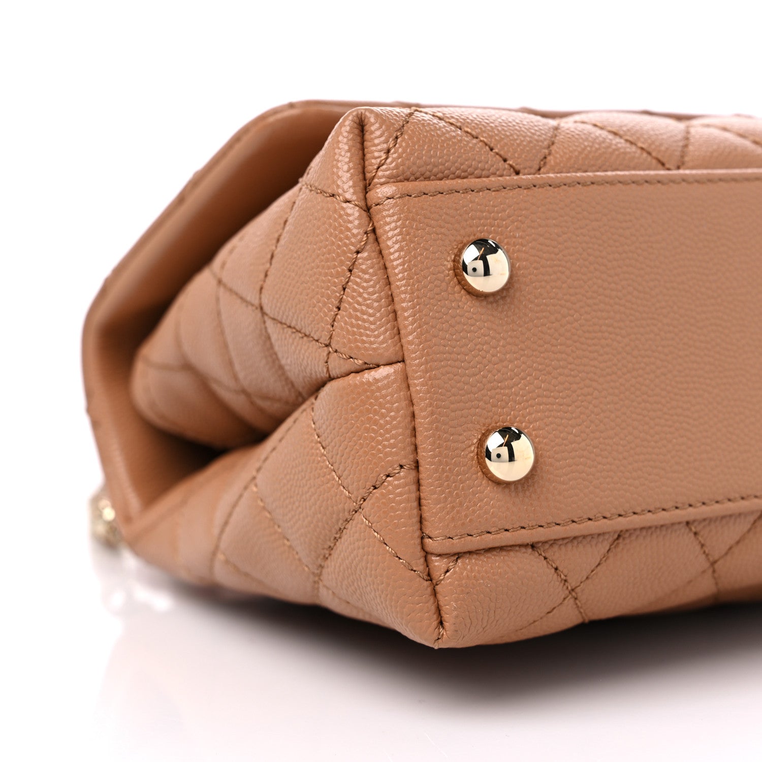 Chanel Caviar Quilted Mini Coco Handle Flap Beige 8 of 9