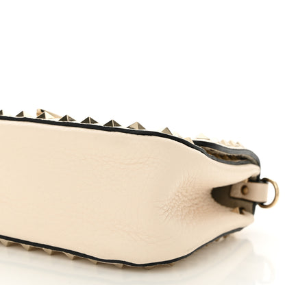 Valentino Garavani Grainy Calfskin Small Rockstud Top Handle Bag Light Ivory 9 of 9