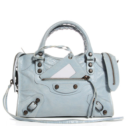Balenciaga Agneau Classic Hardware Mini City Bleu Acier Ciel 6 of 20