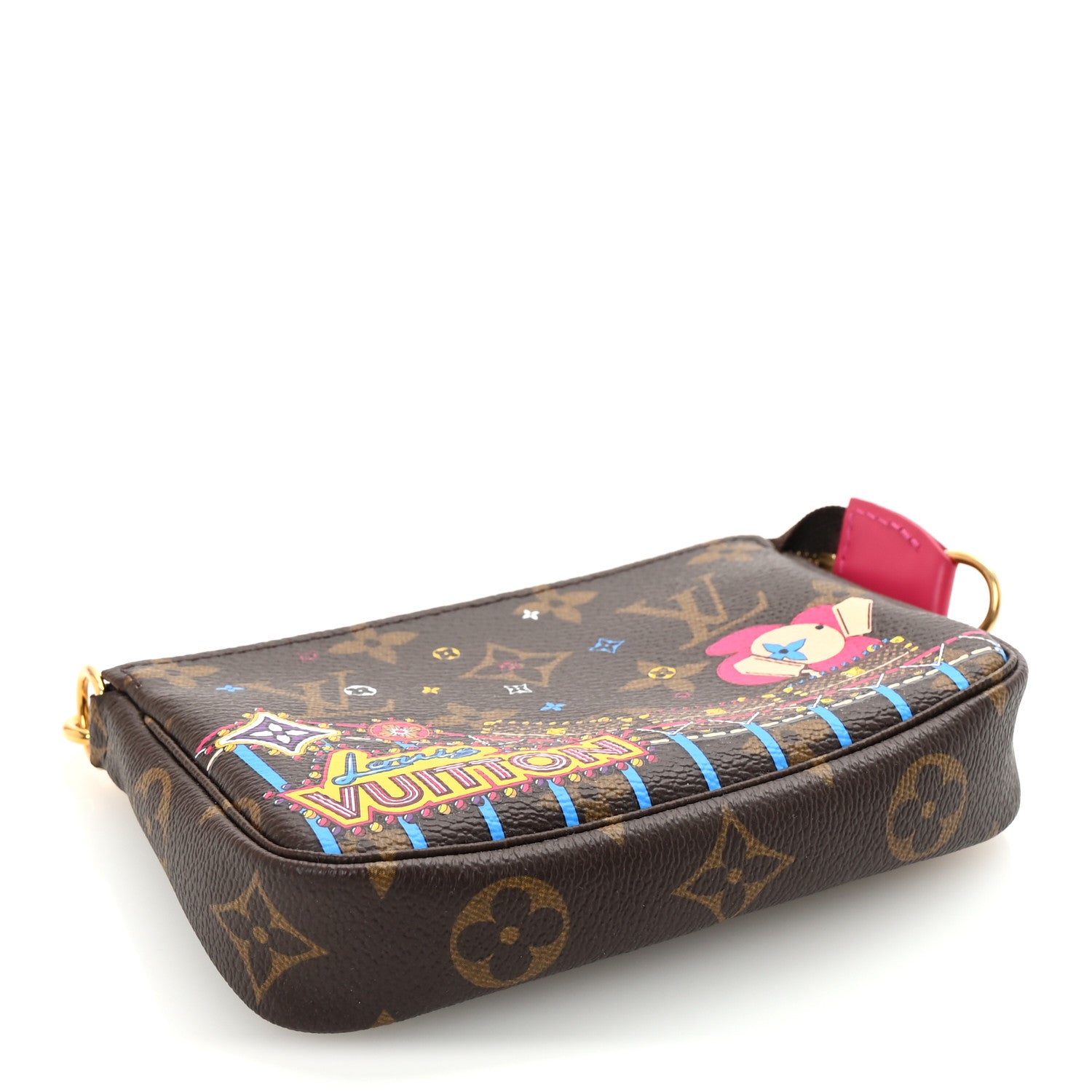 Louis Vuitton Monogram 2020 Christmas Animation Roller Coaster Mini Pochette Accessories Pivoine 4 of 8