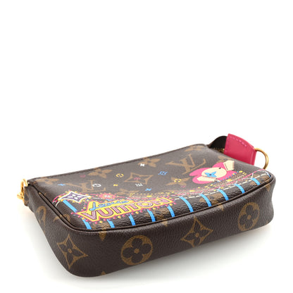 Louis Vuitton Monogram 2020 Christmas Animation Roller Coaster Mini Pochette Accessories Pivoine 4 of 8