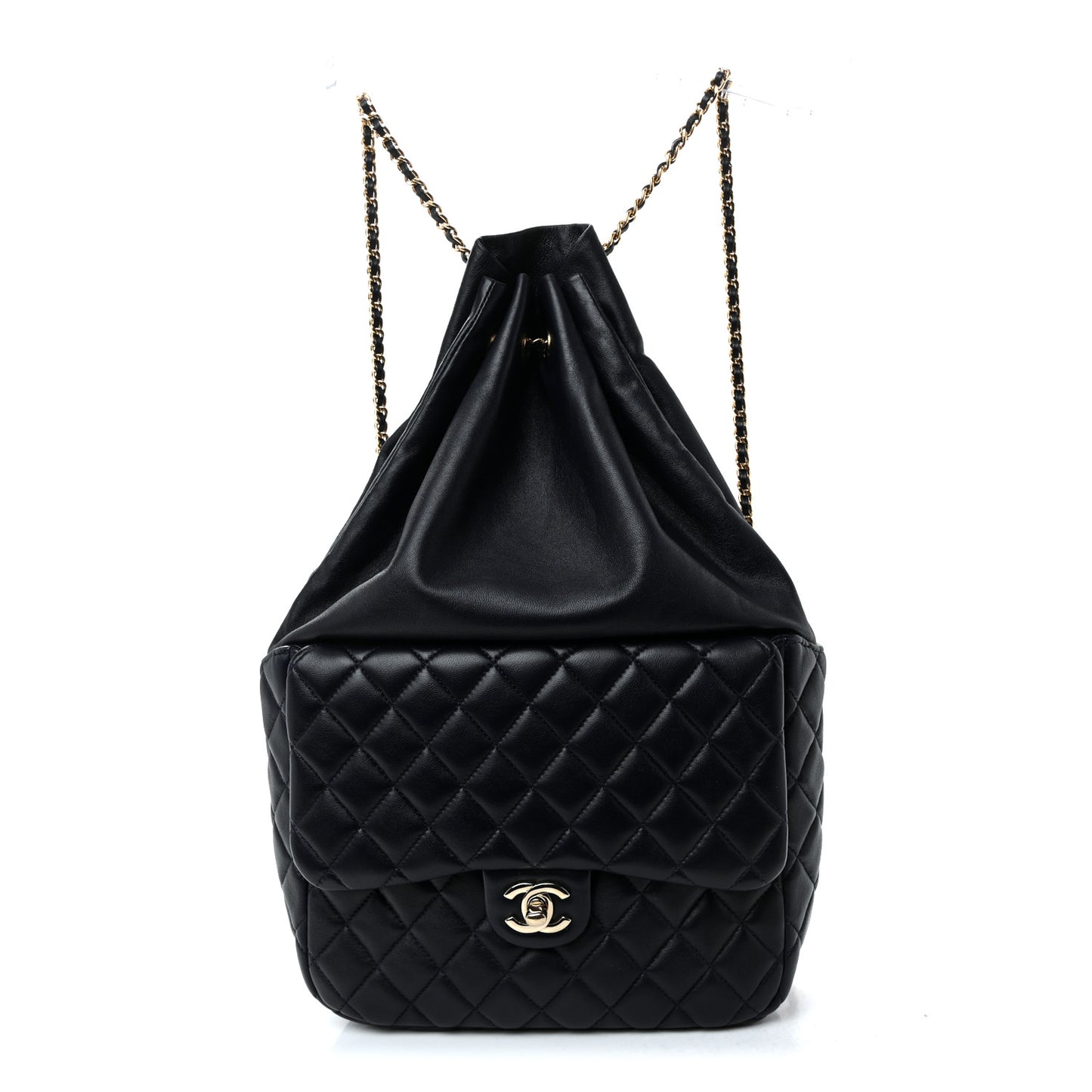 Lambskin Quilted Large In Seoul Backpack Navy