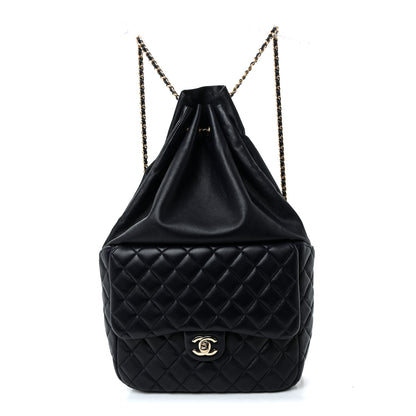 Chanel Lambskin Quilted Large In Seoul Backpack Navy 1 of 19