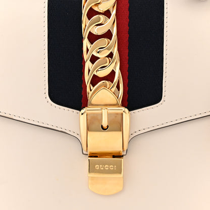 Gucci Calfskin Small Sylvie Shoulder Bag Off White 7 of 9