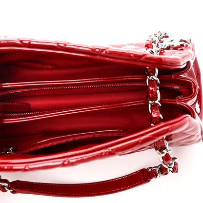 Chanel Patent Quilted Small Just Mademoiselle Bowling Bag Red 5 of 10