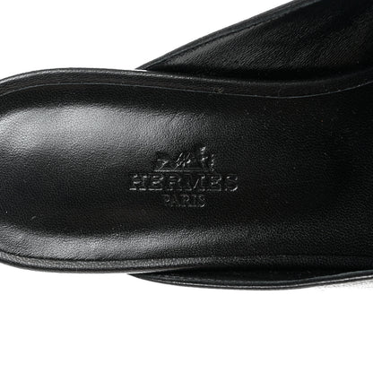Hermes Goatskin Oz Mules 39 Black 7 of 9