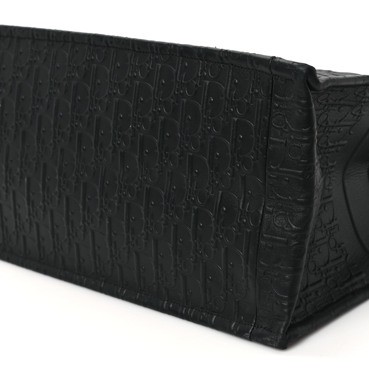 Christian Dior Oblique Calfskin Embossed Medium Book Tote Black 10 of 10