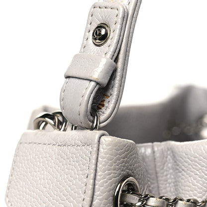 Chanel Caviar Quilted Small Chain Bucket Bag Light Gray 15 of 15