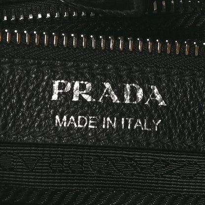 Prada Vitello Daino Soft Hobo Messenger Bag Black 6 of 9