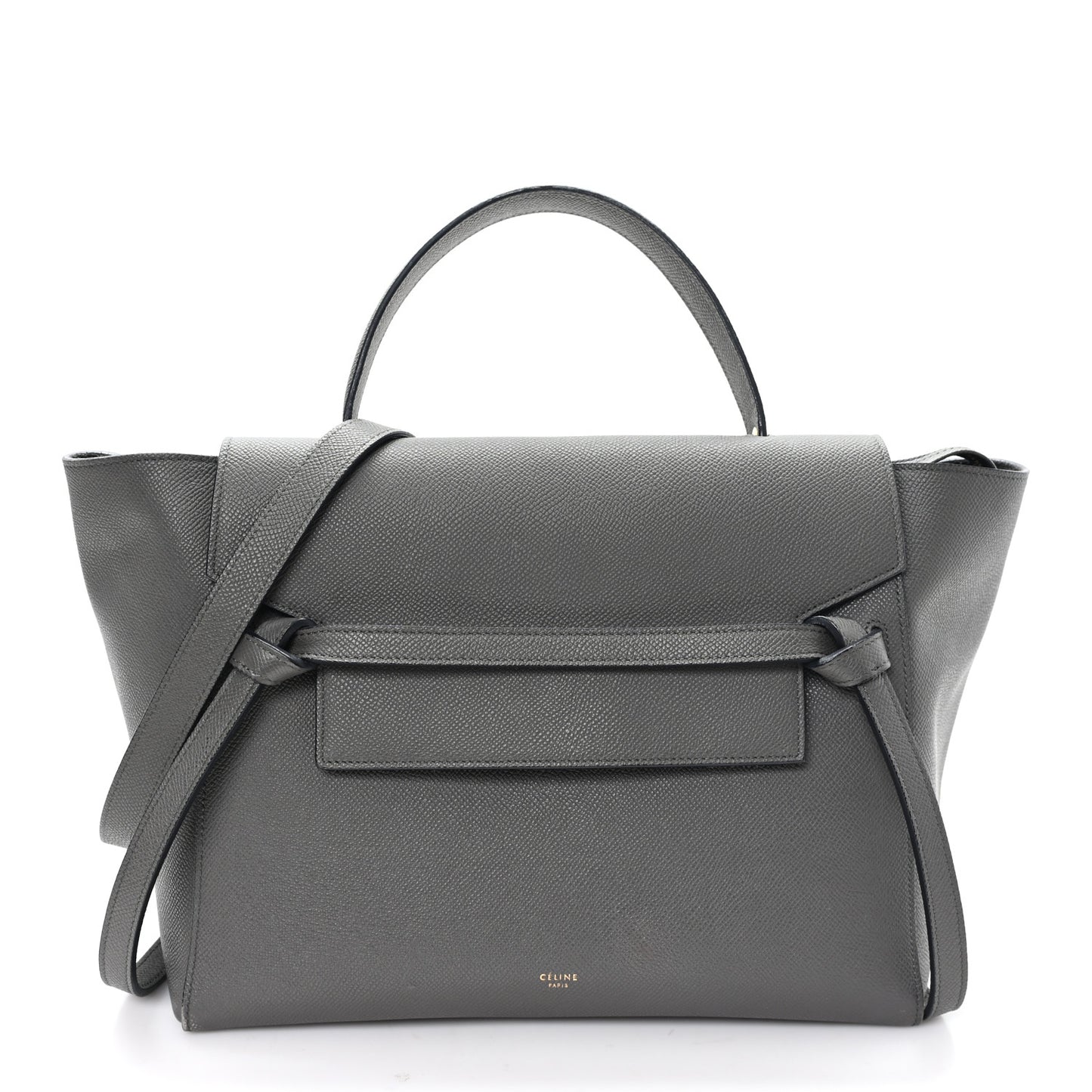 Grained Calfskin Mini Belt Bag Grey
