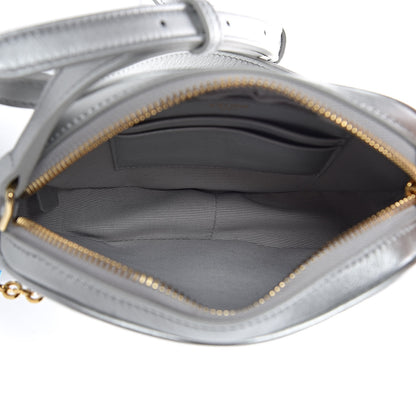 Celine Laminated Calfskin Quilted Small C Charm Bag Silver 5 of 11