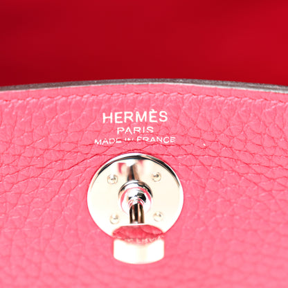 Hermes Taurillon Clemence Mini Lindy 20 Rose Mexico 6 of 10