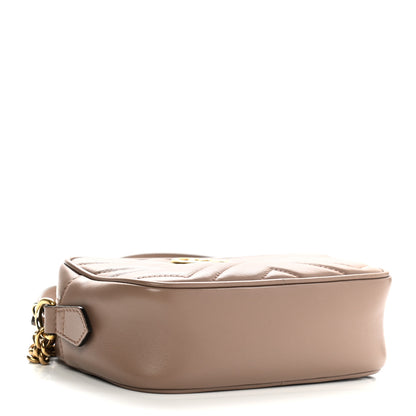 Gucci Calfskin Matelasse Mini GG Marmont Chain Shoulder Bag Porcelain Rose 4 of 11
