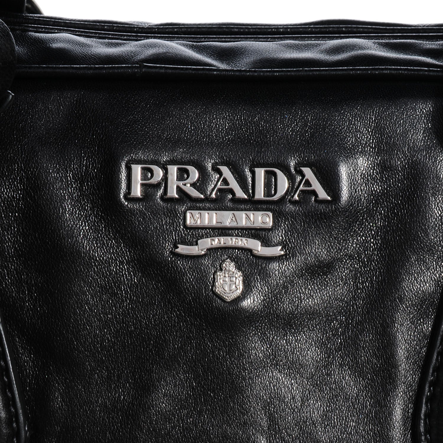 Prada Nappa Leather Antique Satchel Nero Black 10 of 10
