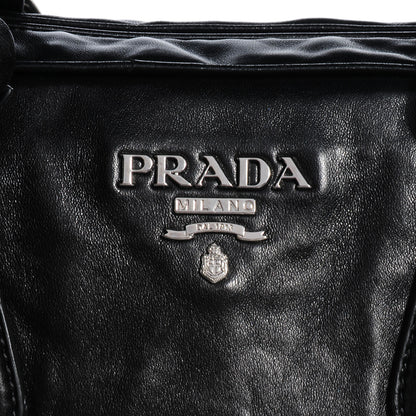 Prada Nappa Leather Antique Satchel Nero Black 10 of 10