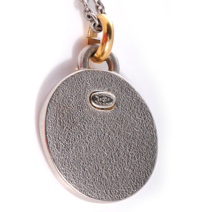 Chanel CC Screw Necklace Gold Silver 4 of 5